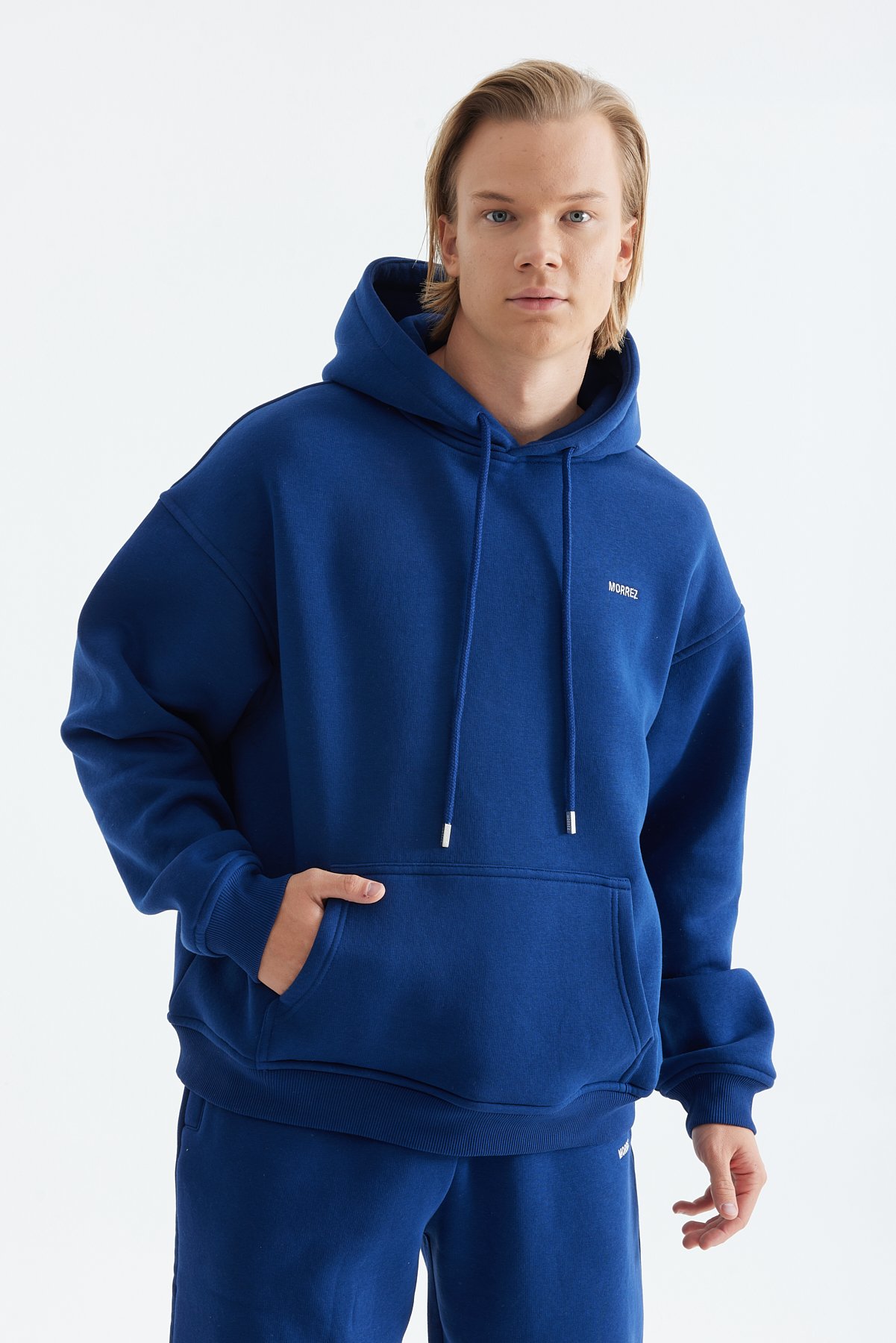 Navy Blue Hooded Sweatshirt