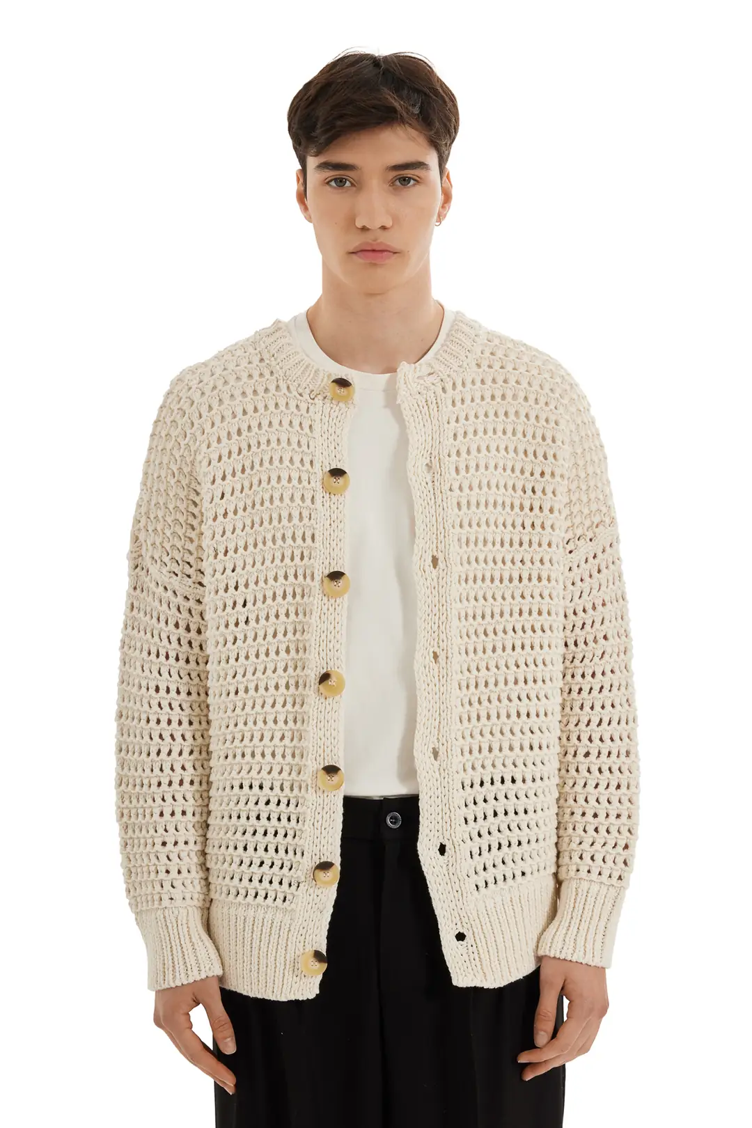 Openwork Knitted Cardigan