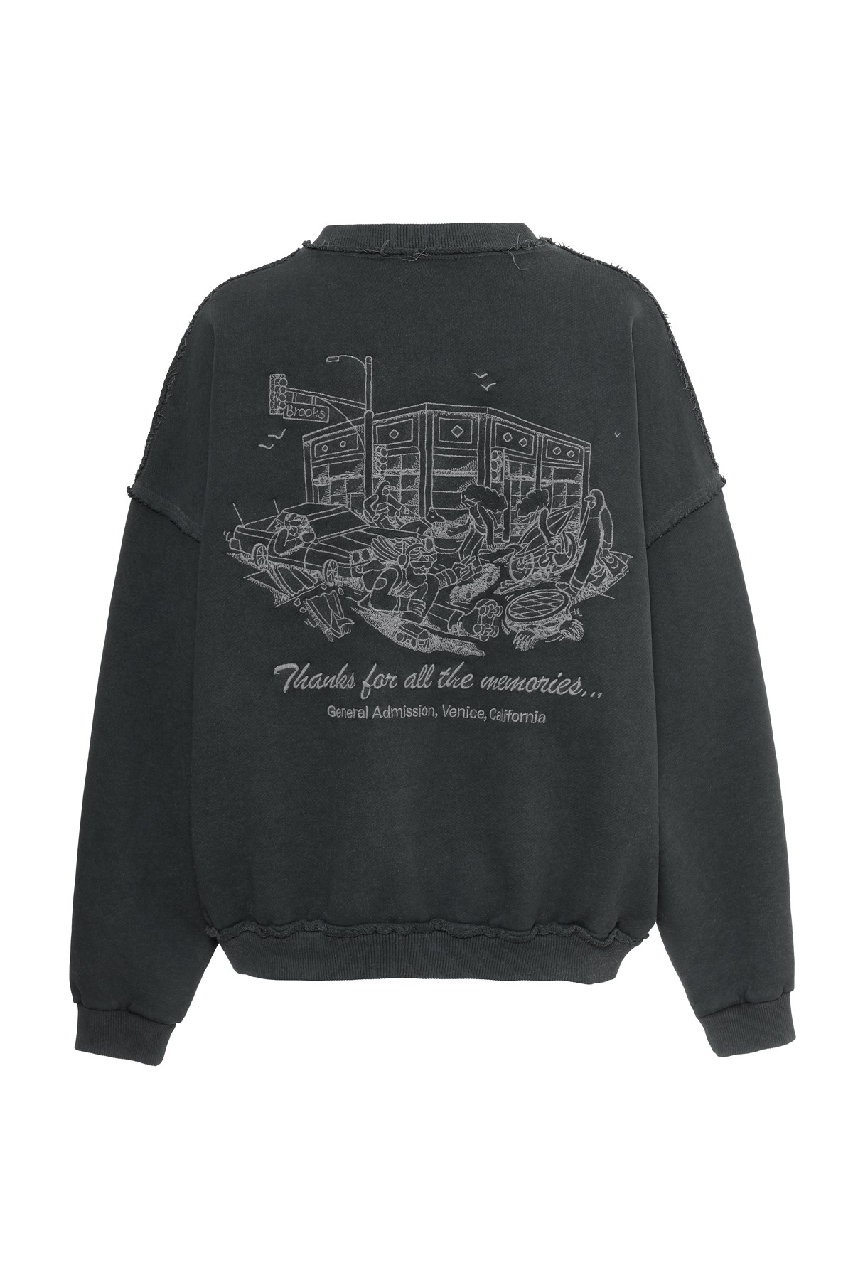 Rusty Drive Anthracite Wash Nakış Detaylı Sweatshirt K