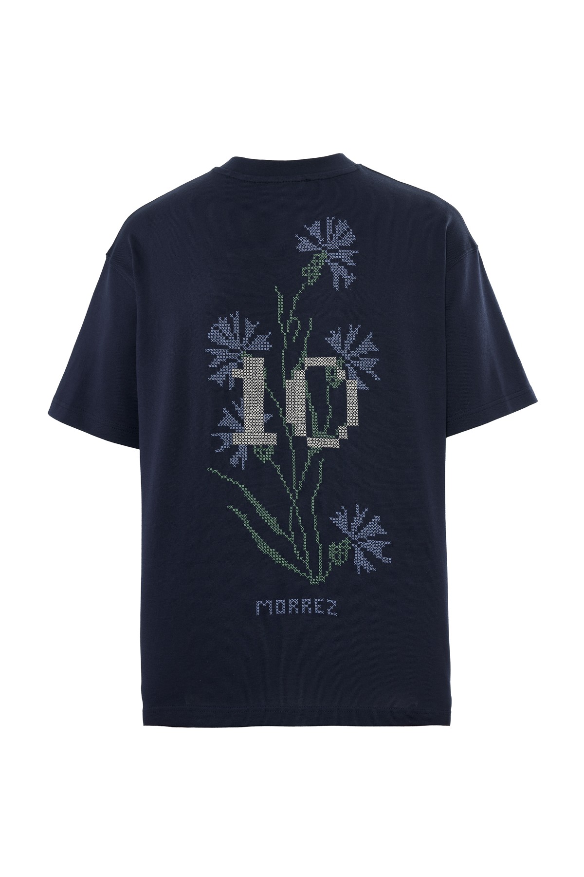 X Bloom Embroidered Cross-Stitch Detail T-Shirt