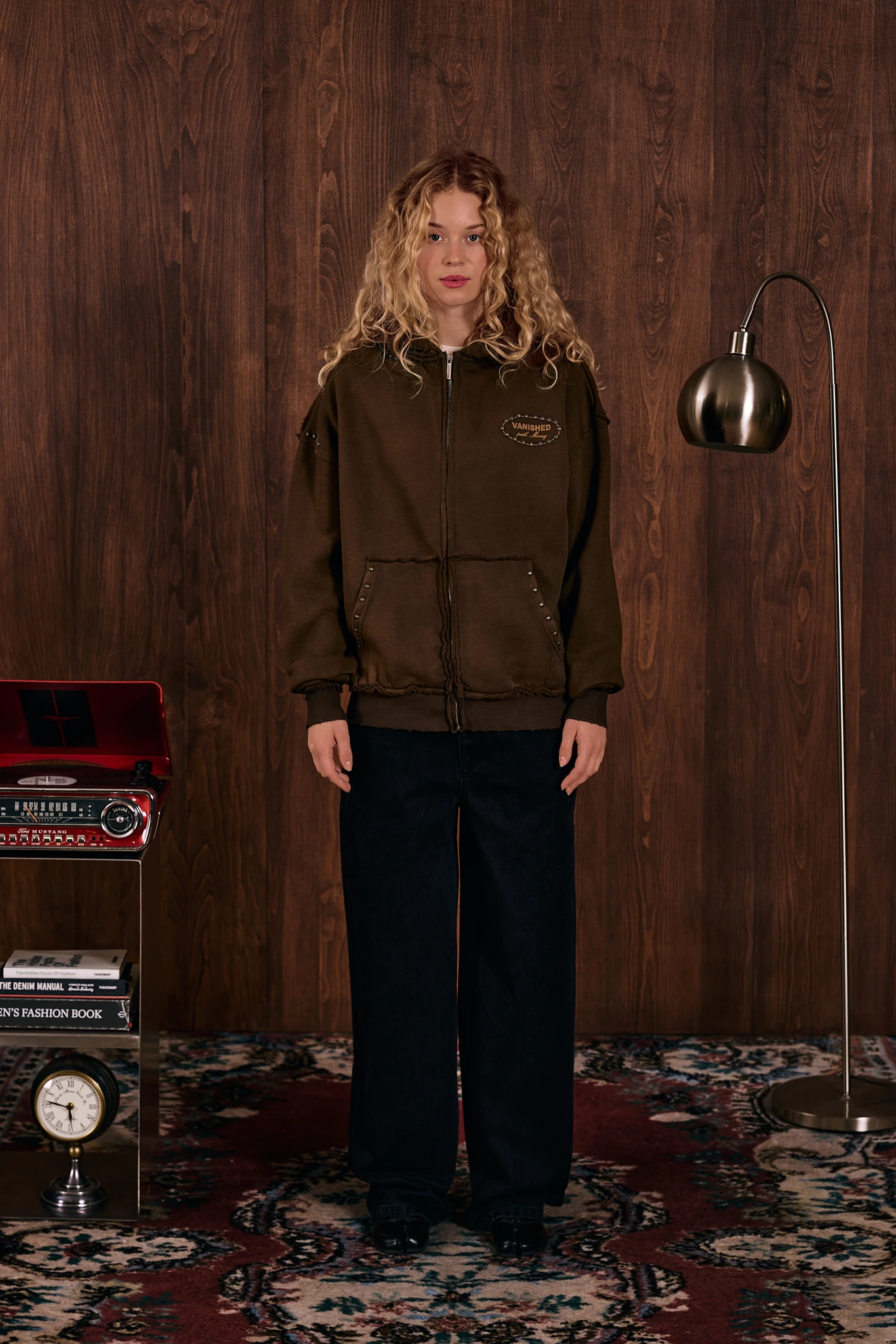 Vanished Drop Relic Fermuarlı Sweatshirt Acı Kahve