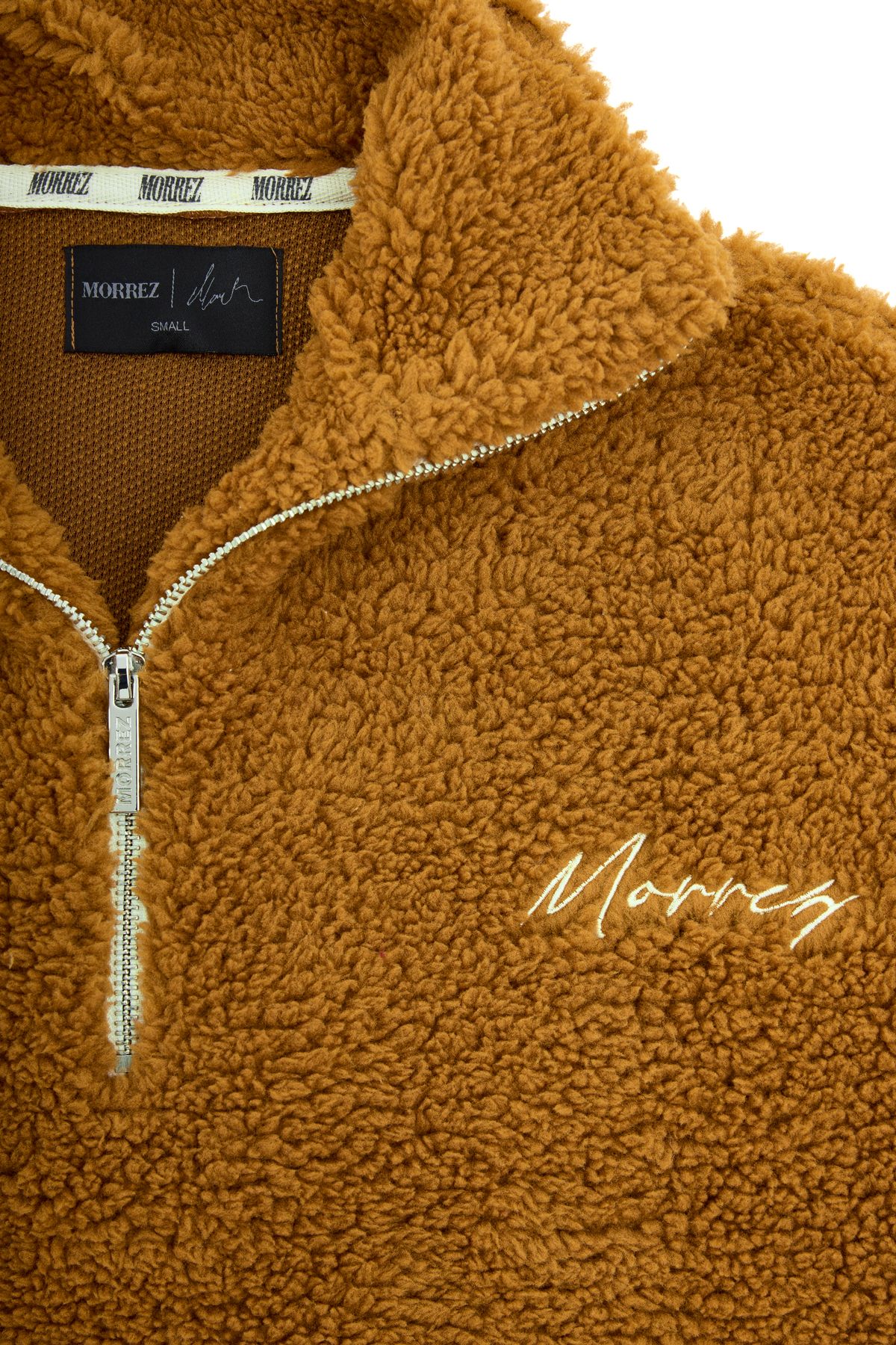 Half Zipper Mustard Plush Sweatshirt K