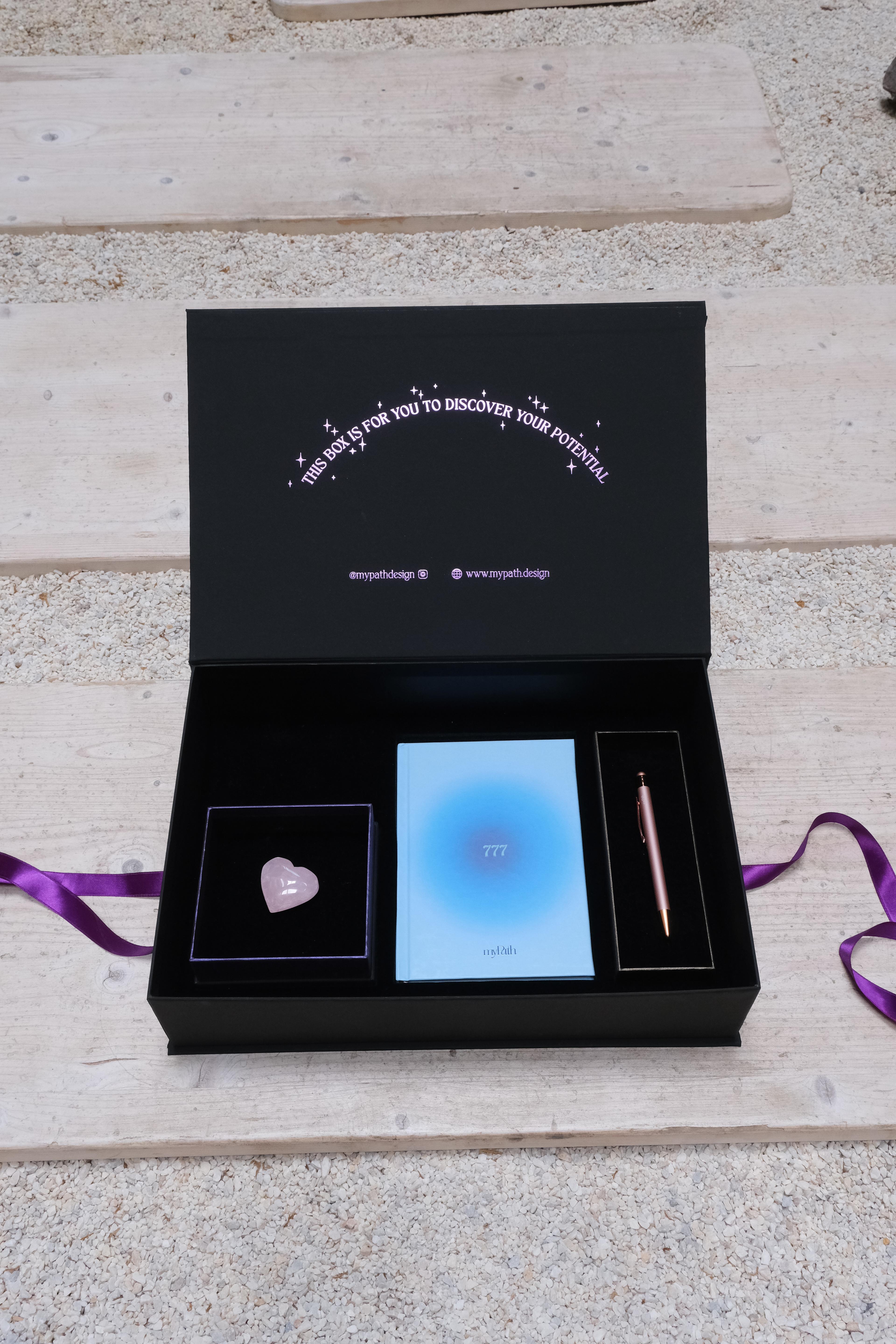 Journal Gift Set (Natural Stones + Pen)