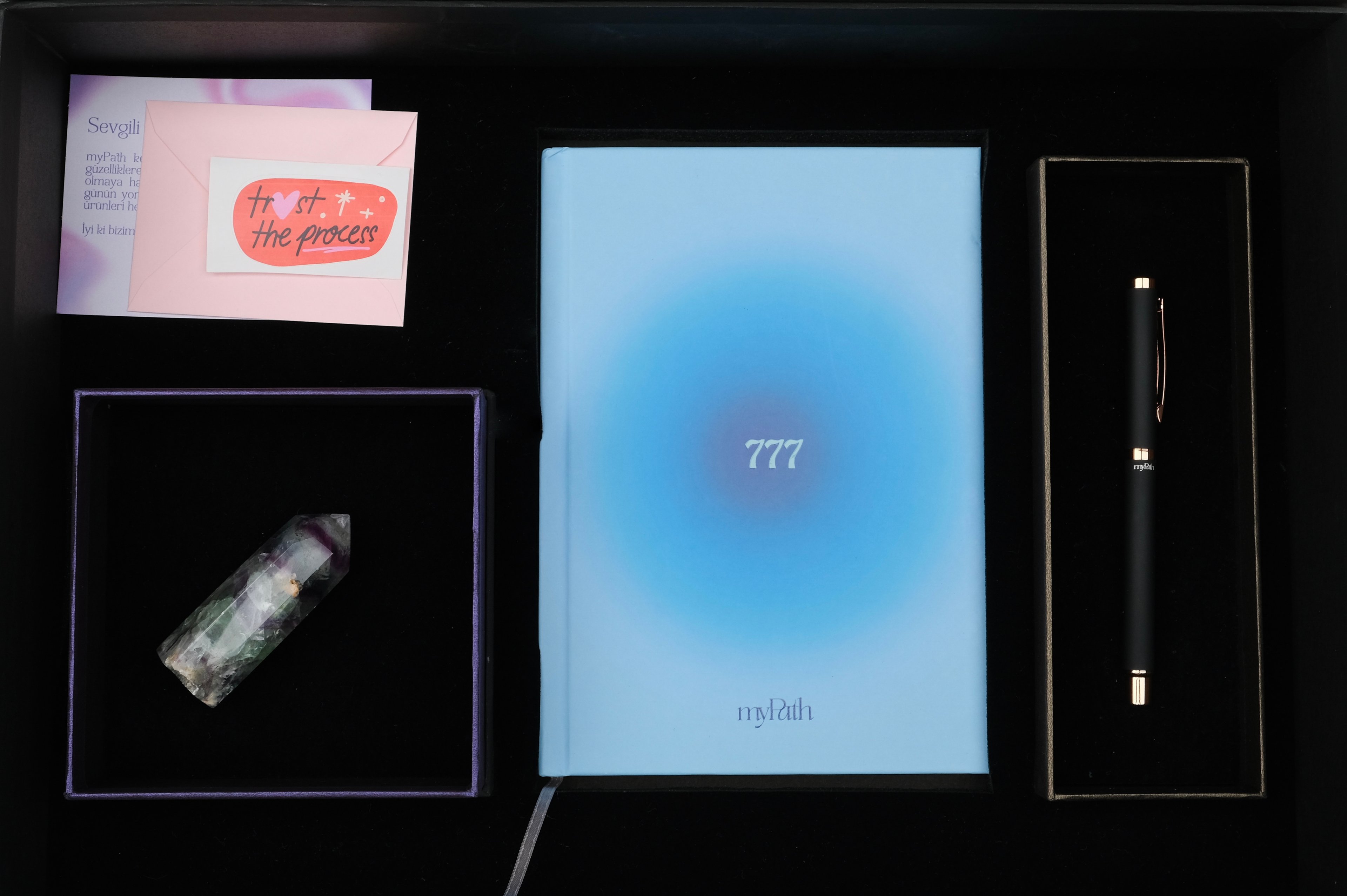 Journal Gift Set (Natural Stones + Pen)