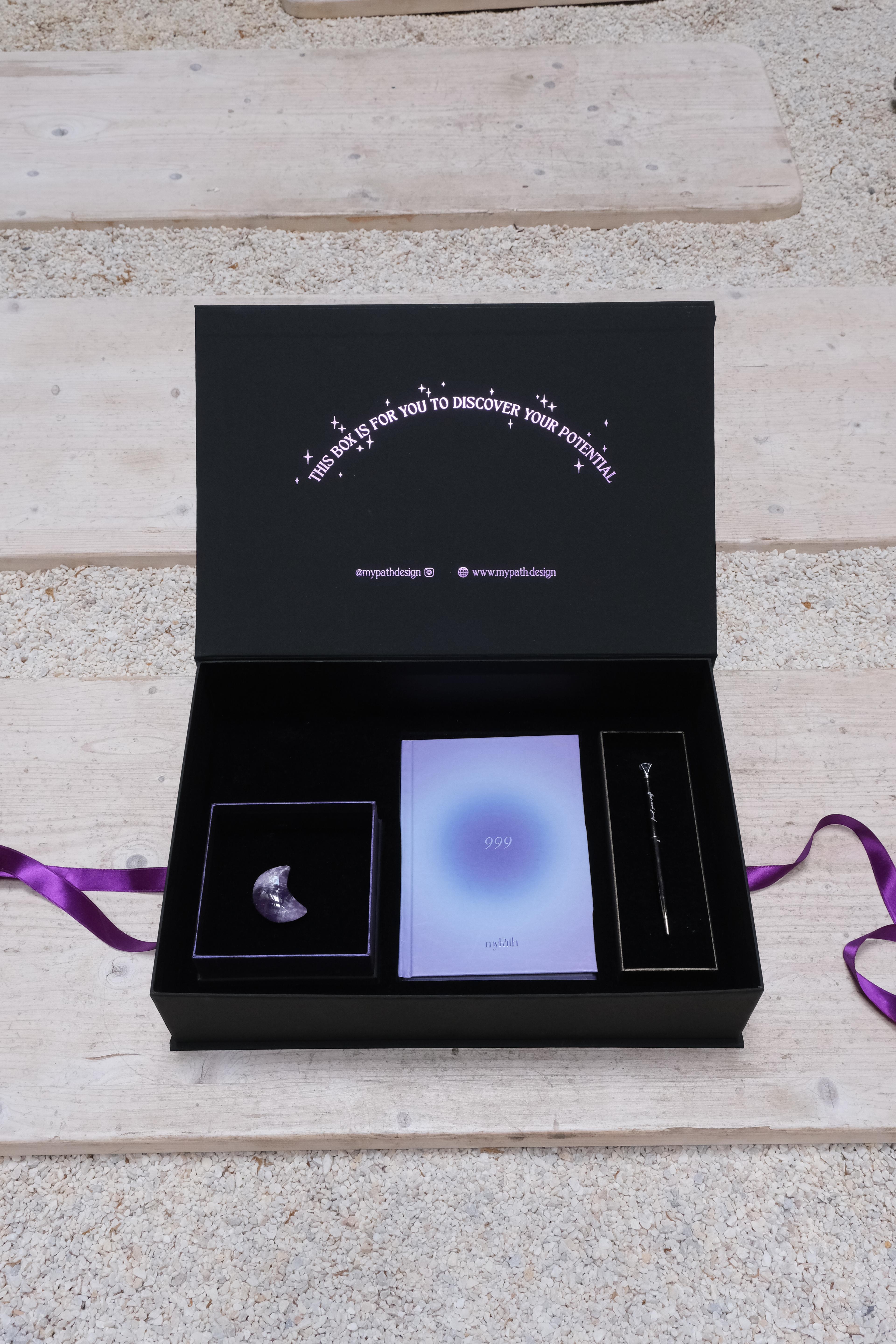 Journal Gift Set (Natural Stones + Pen)