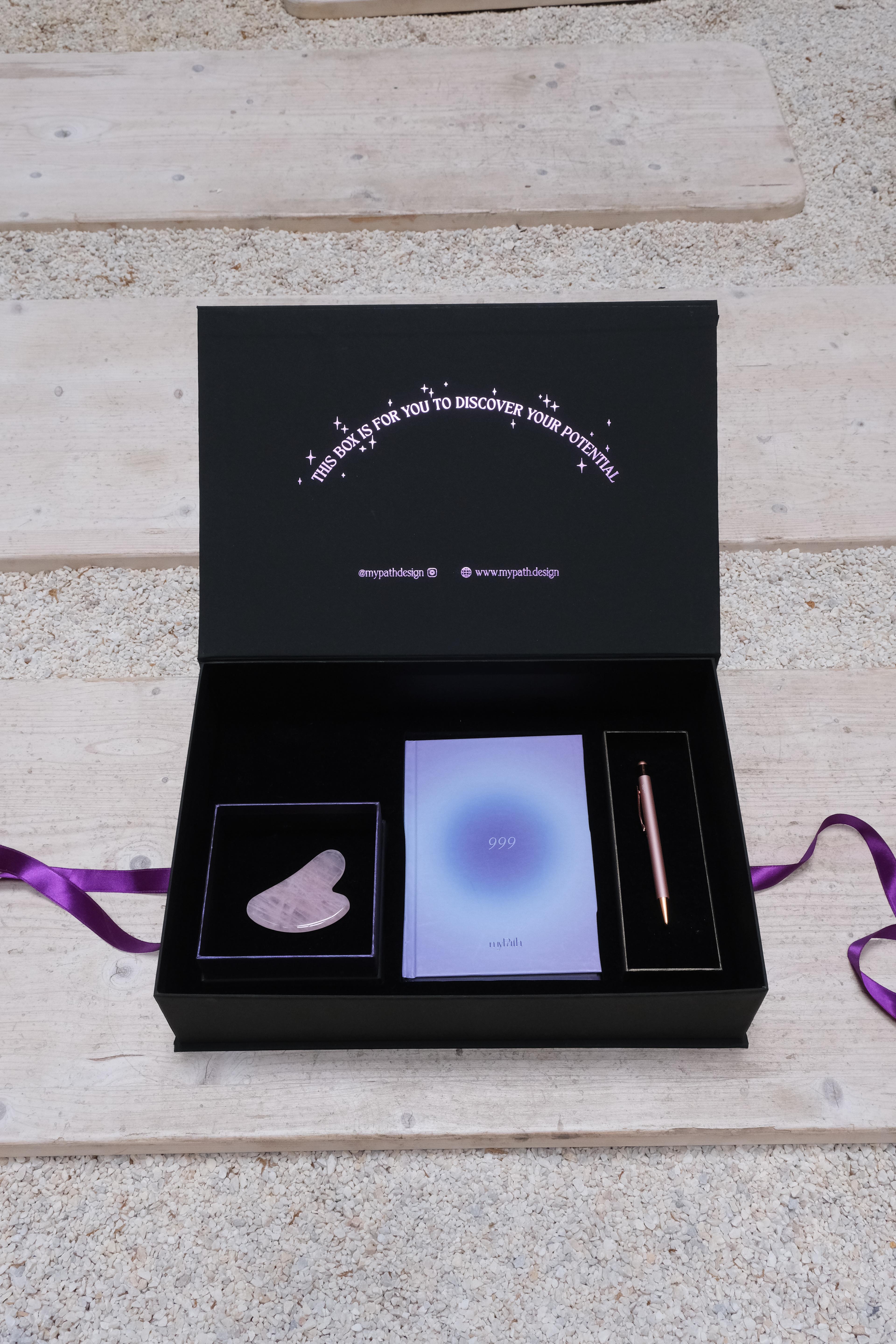 Journal Gift Set (Natural Stones + Pen)