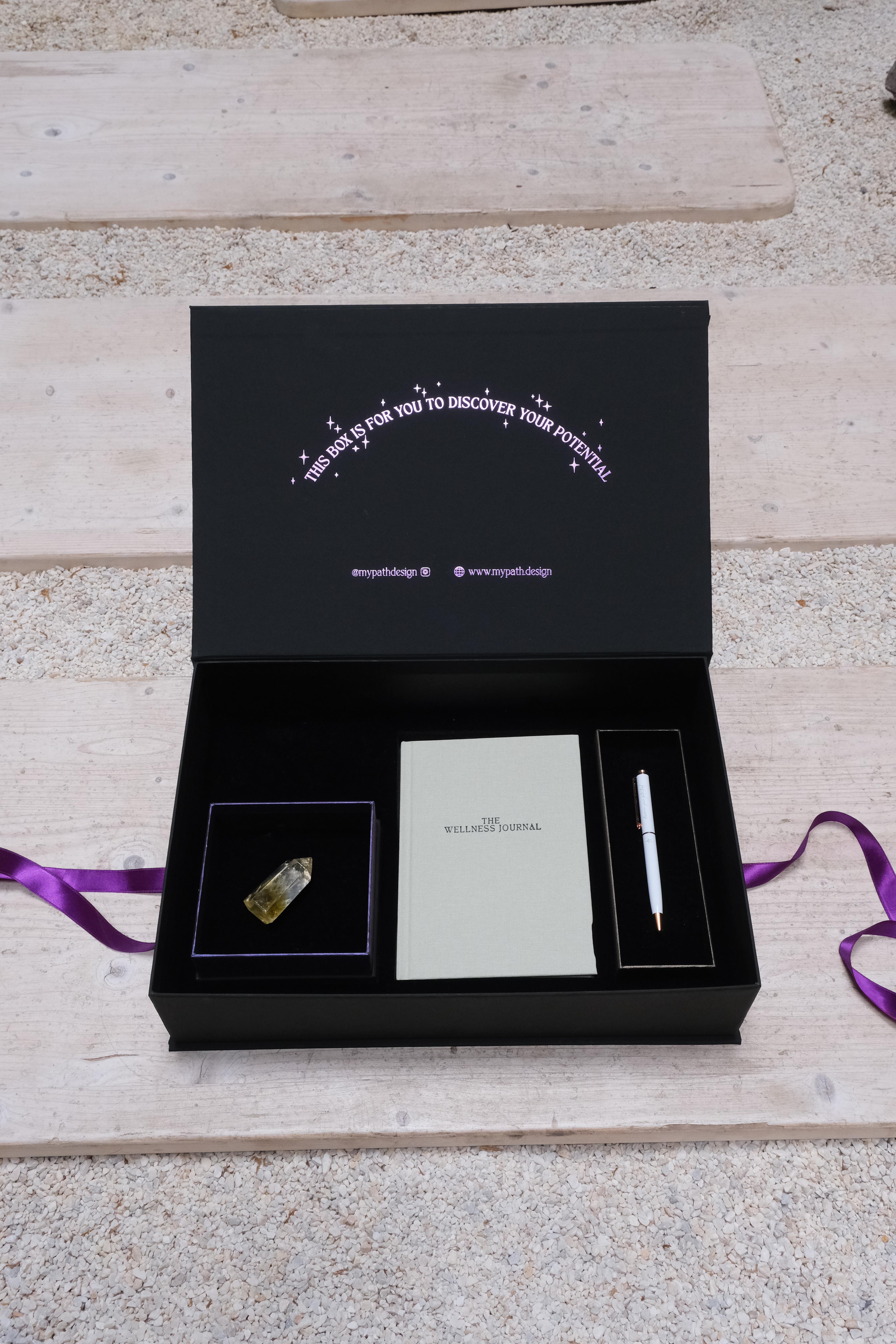 Journal Gift Set (Natural Stones + Pen)