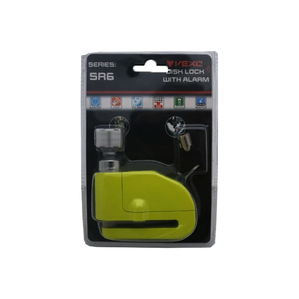 VEXO SR6 ALARMLI DİSK KİLİT NEON YEŞİL