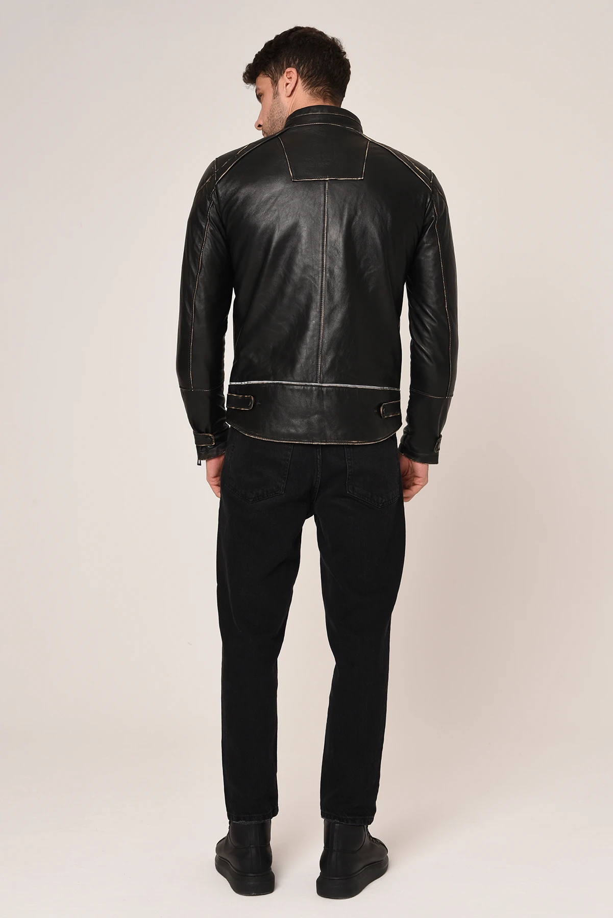 VEXO VINTAGE DERİ MONT SİYAH