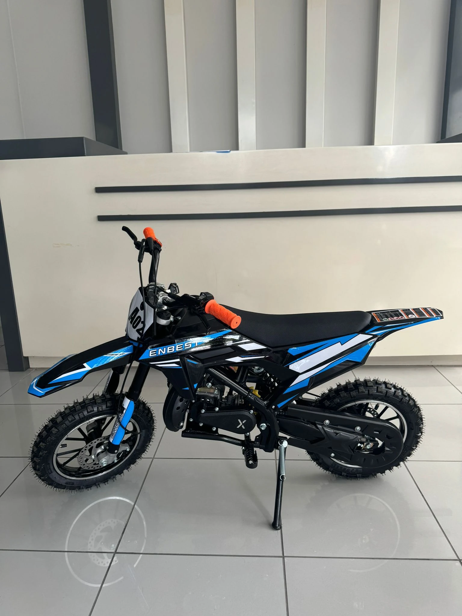 POCKET BİKE 50 CC CROSS ÇOCUK MOTORU TURKUAZ-SİYAH