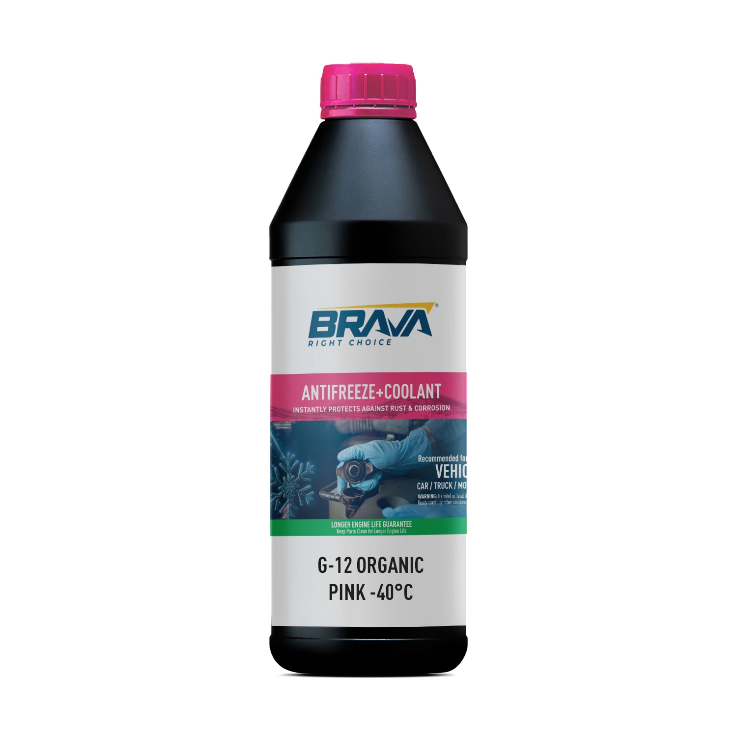 BRAVA ORGANİK G-12 ANTİFRİZ PEMBE -40°C