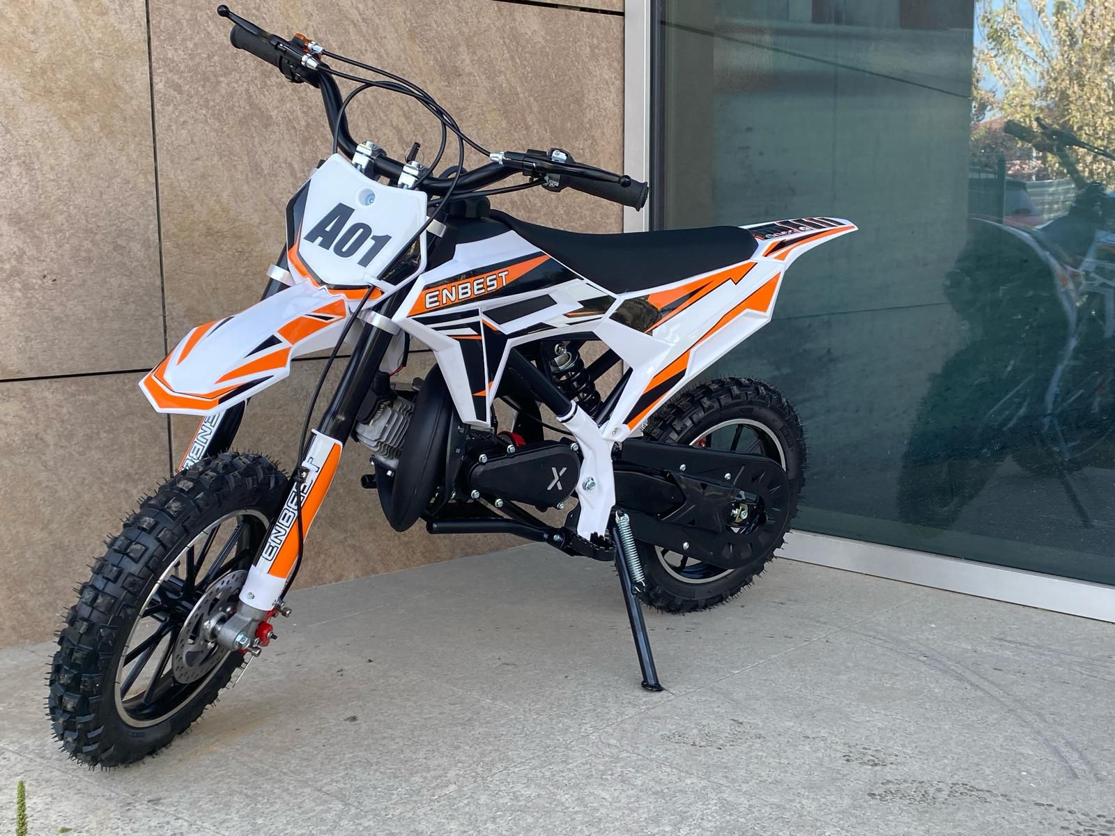 POCKET BİKE 50 CC CROSS ÇOCUK MOTORU TURUNCU-BEYAZ