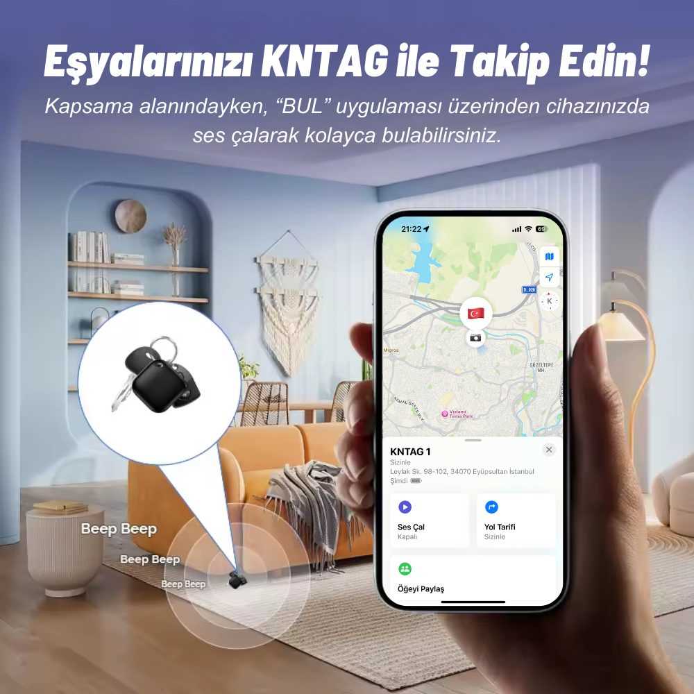 KNMASTER KNTAG 1 4´LÜ – Akıllı Takip Cihazı