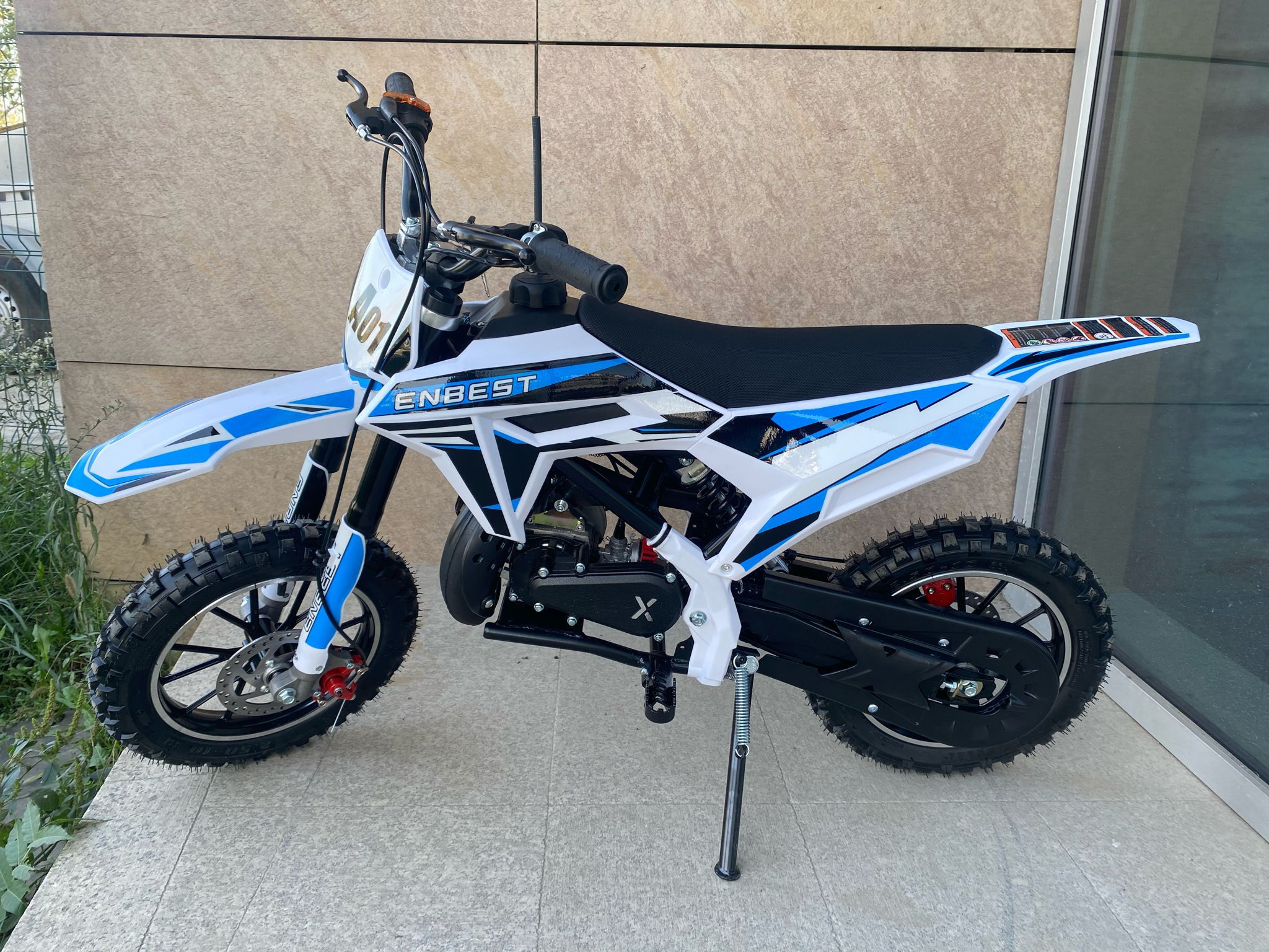 POCKET BİKE 50 CC CROSS ÇOCUK MOTORU MAVİ-BEYAZ