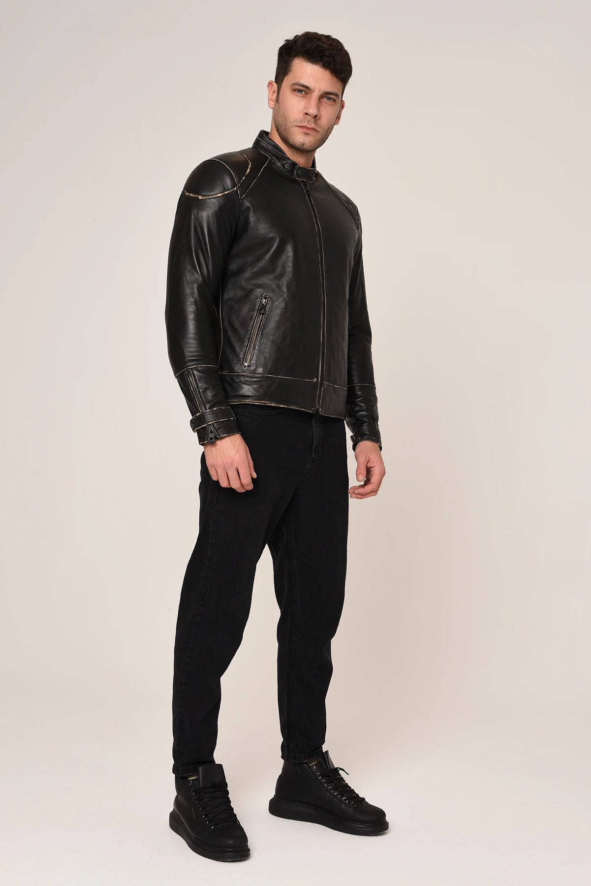 VEXO VINTAGE DERİ MONT SİYAH