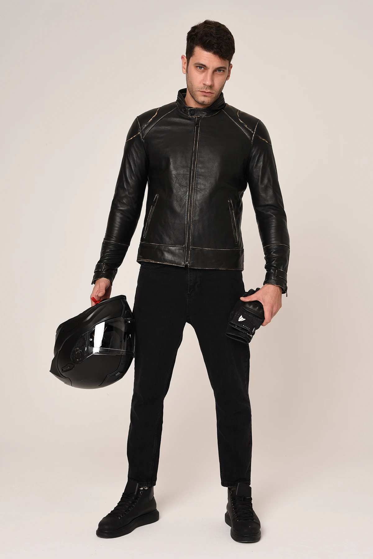 VEXO VINTAGE DERİ MONT SİYAH