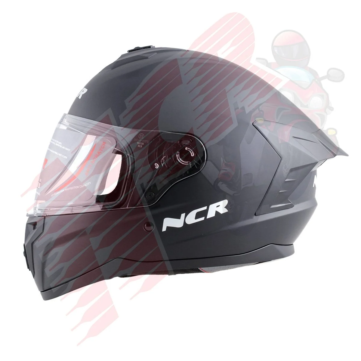 KASK KAPALI NCR M70 - MAT SİYAH 