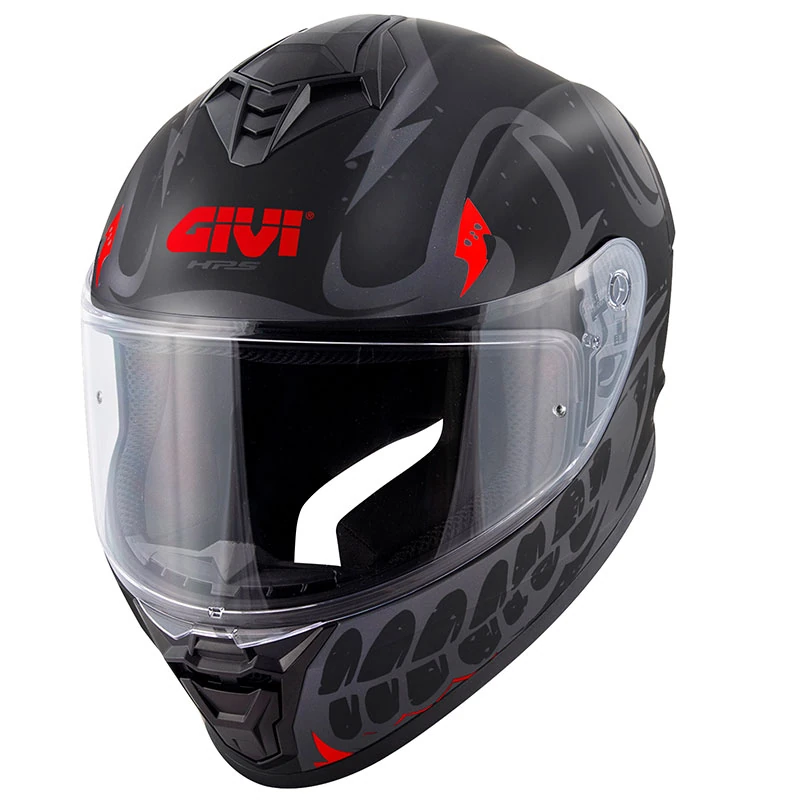 GIVI 50.X BONES MAT SİYAH-KIRMIZI KASK