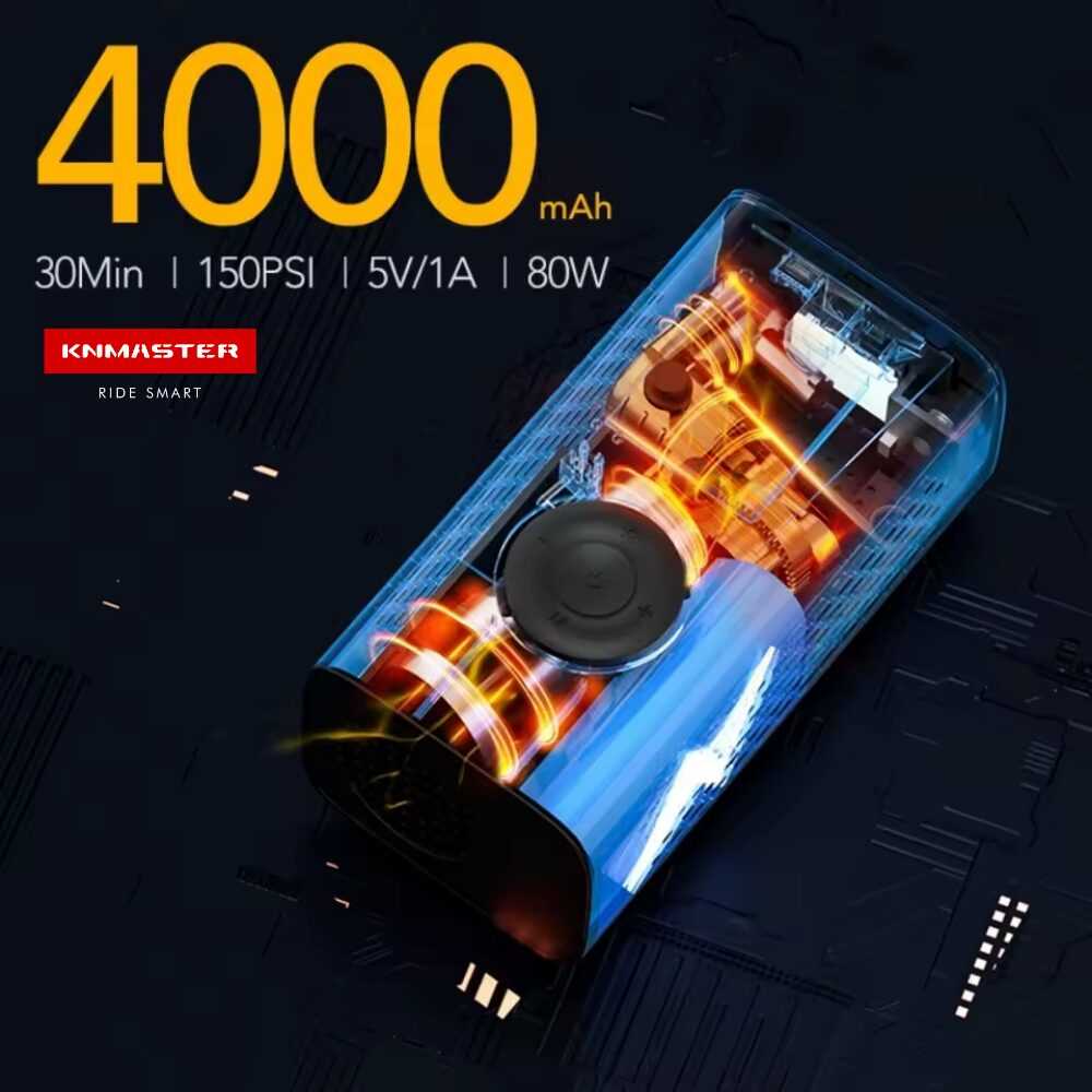 Knmaster LP200 – 150 PSI Dijital Göstergeli Şarjlı Hava Pompası