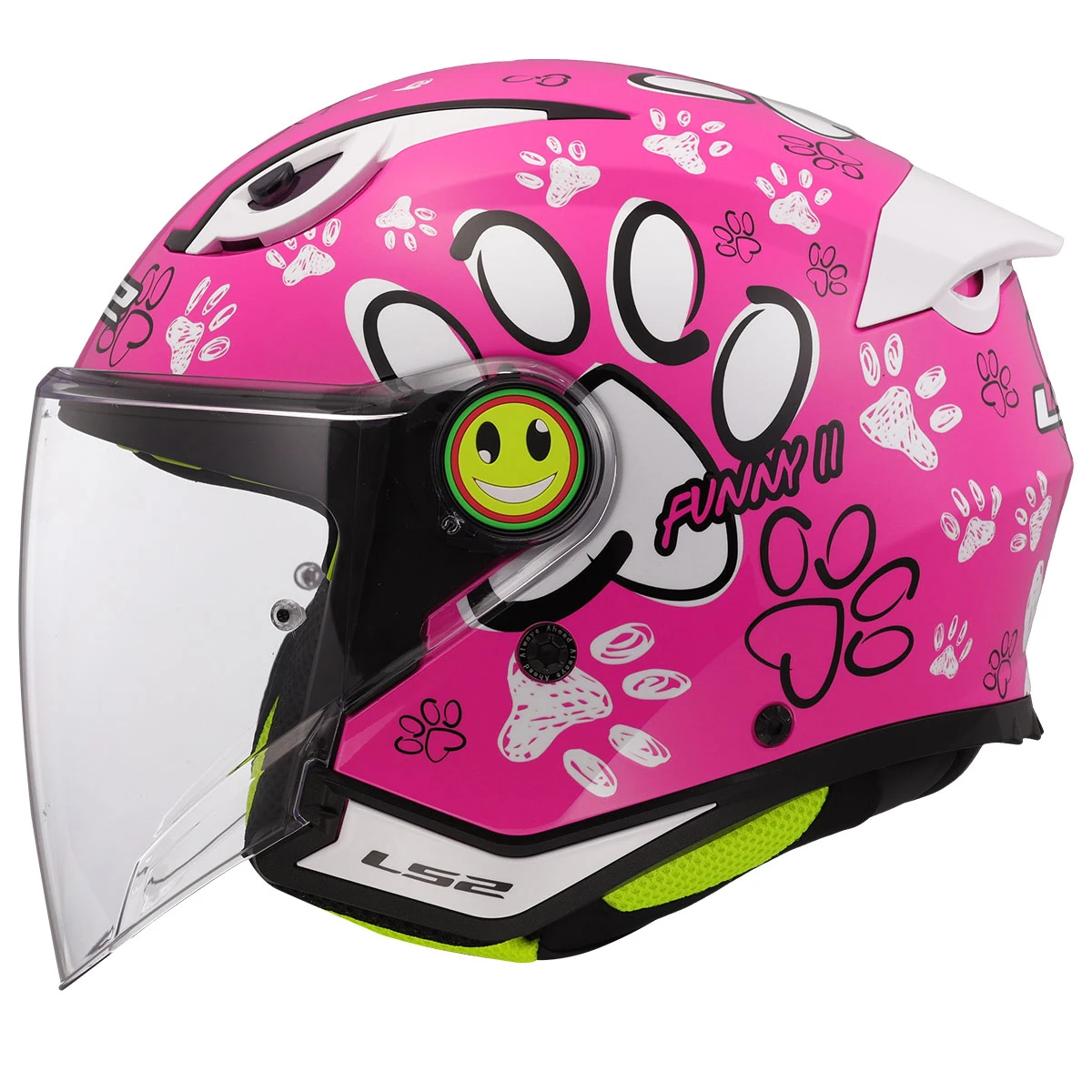 LS2 FUNNY 2 PAWS PEMBE ÇOCUK KASK