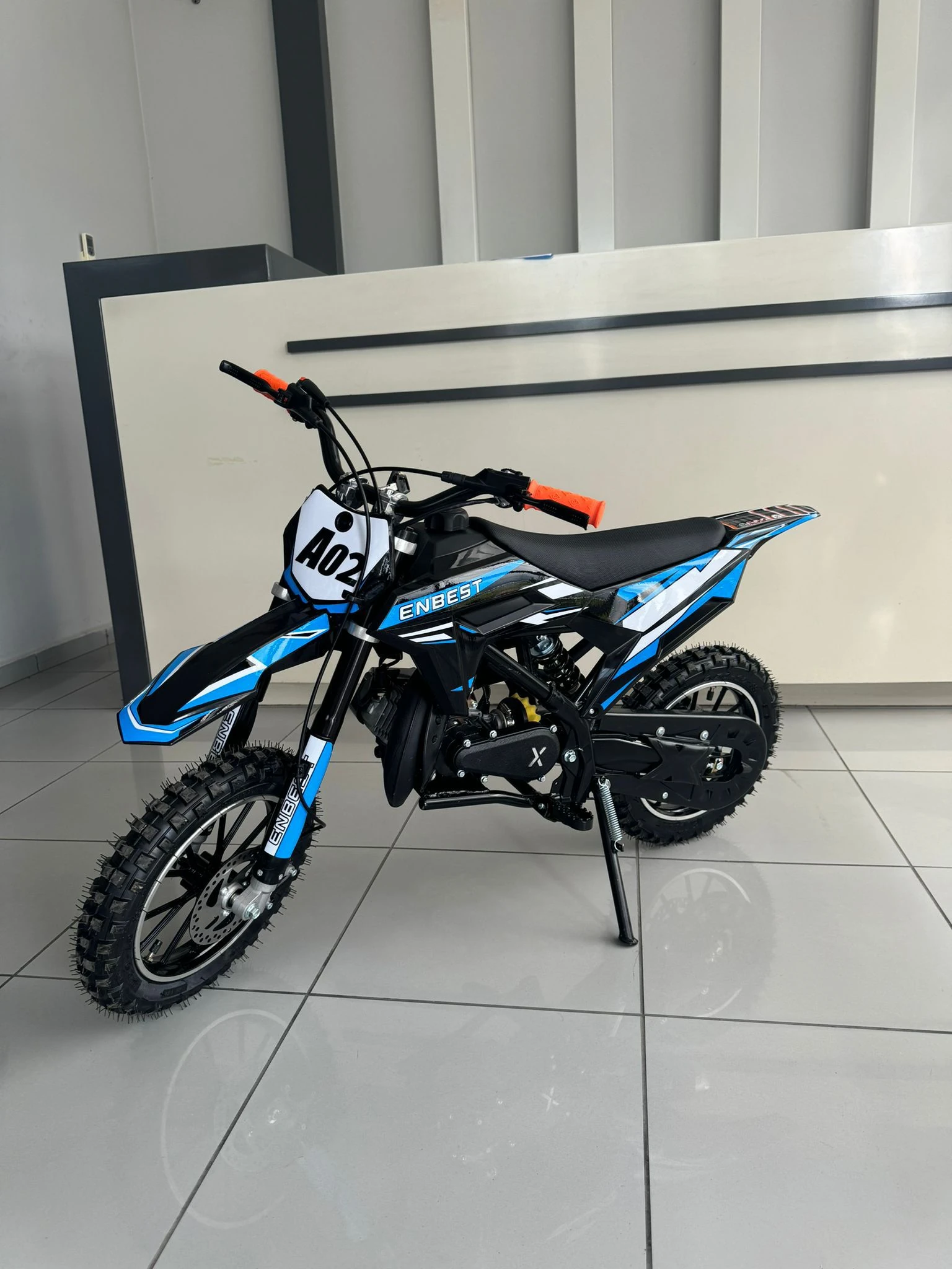 POCKET BİKE 50 CC CROSS ÇOCUK MOTORU TURKUAZ-SİYAH