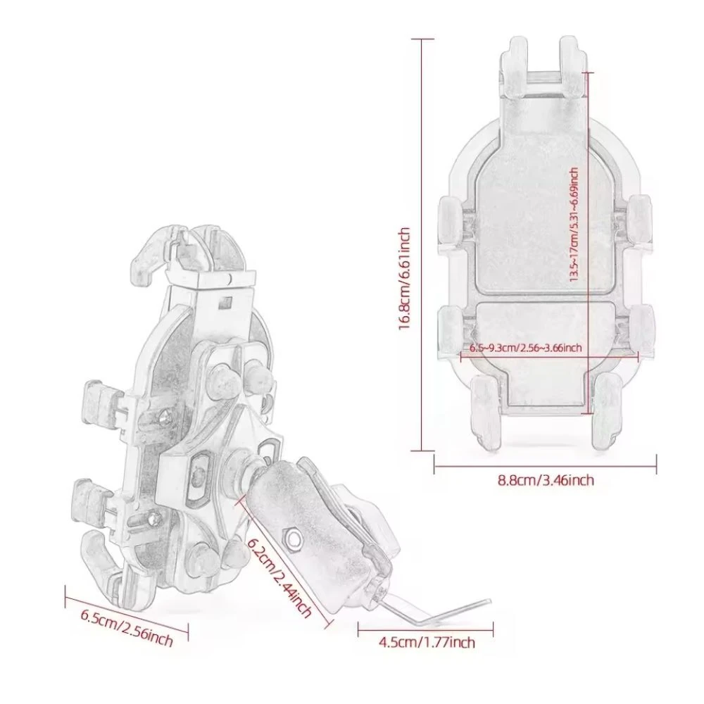 Knmaster FP400 Titreşim Engelleyicili Tüm Motosikletlere Uyumlu Telefon Tutucu