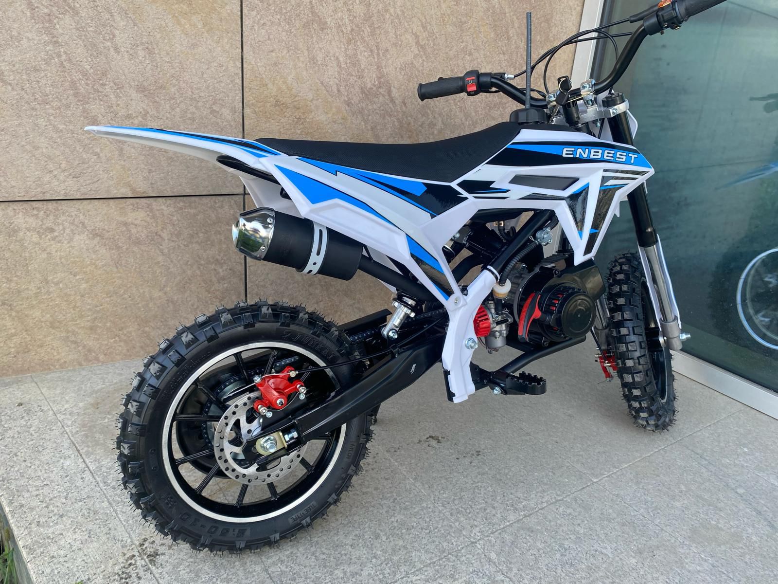 POCKET BİKE 50 CC CROSS ÇOCUK MOTORU MAVİ-BEYAZ