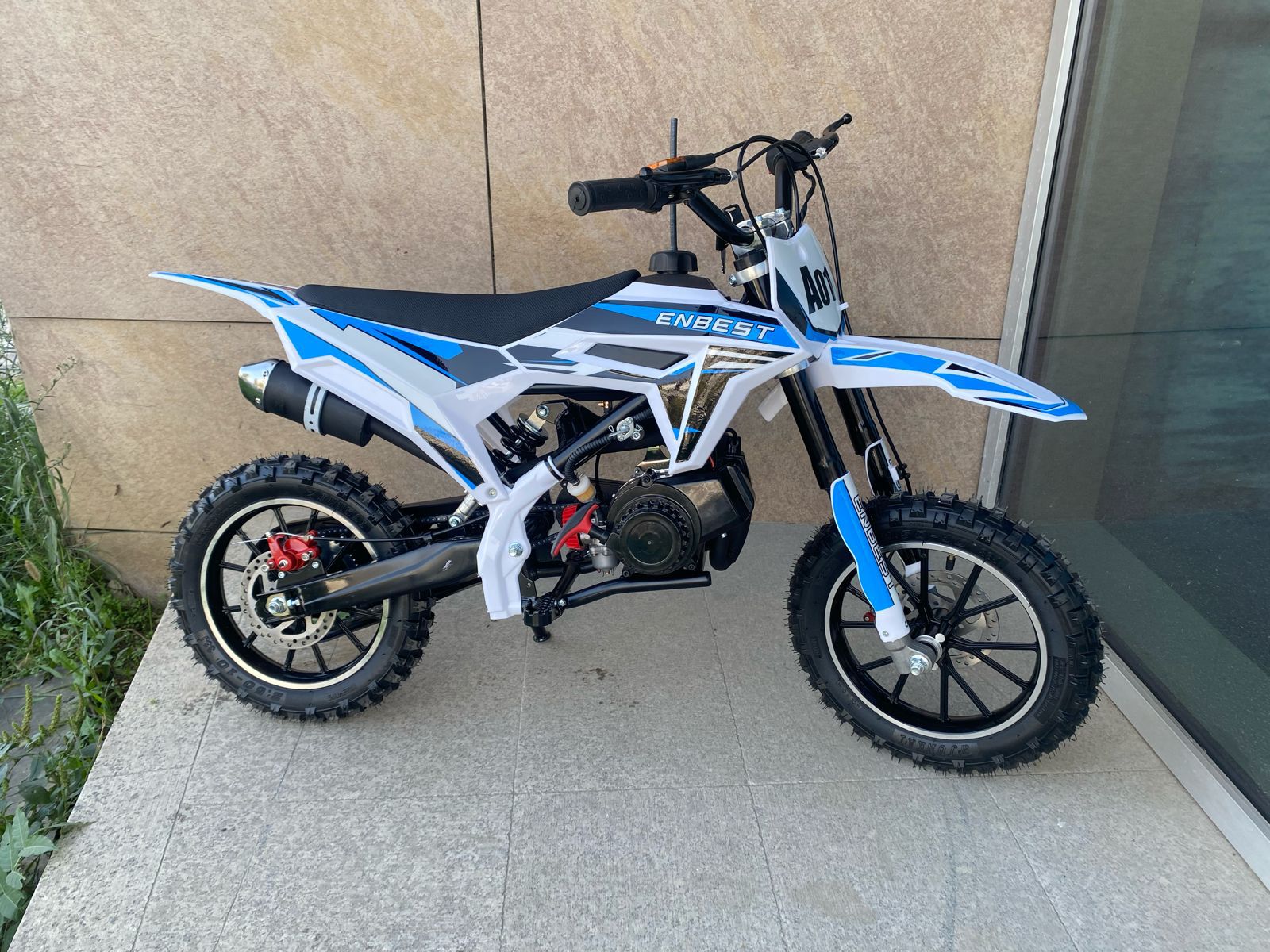 POCKET BİKE 50 CC CROSS ÇOCUK MOTORU MAVİ-BEYAZ