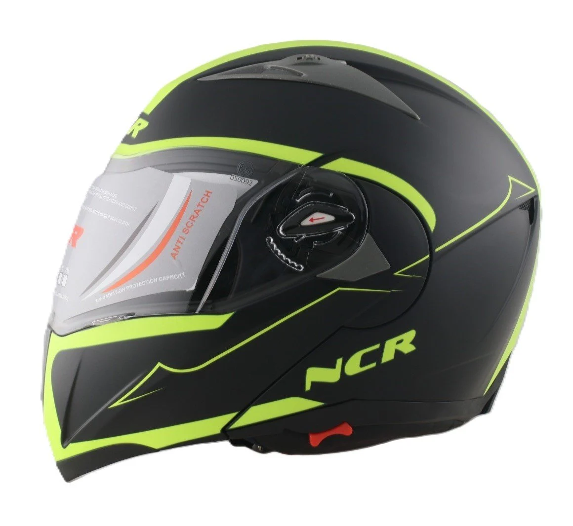 KASK NCR-158 ÇENE AÇILIR GÖZLÜKLÜ -SARI GRAFİK
