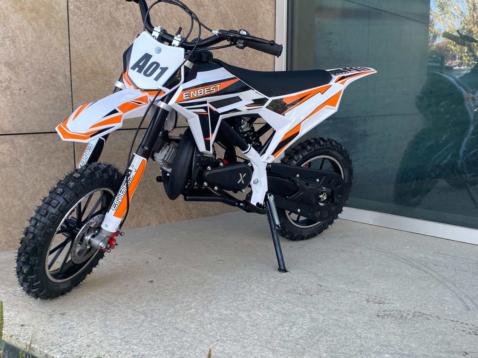 POCKET BİKE 50 CC CROSS ÇOCUK MOTORU TURUNCU-BEYAZ