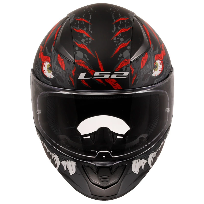 LS2 RAPID 2 KAIJU MAT SİYAH-KIRMIZI-BEYAZ KASK