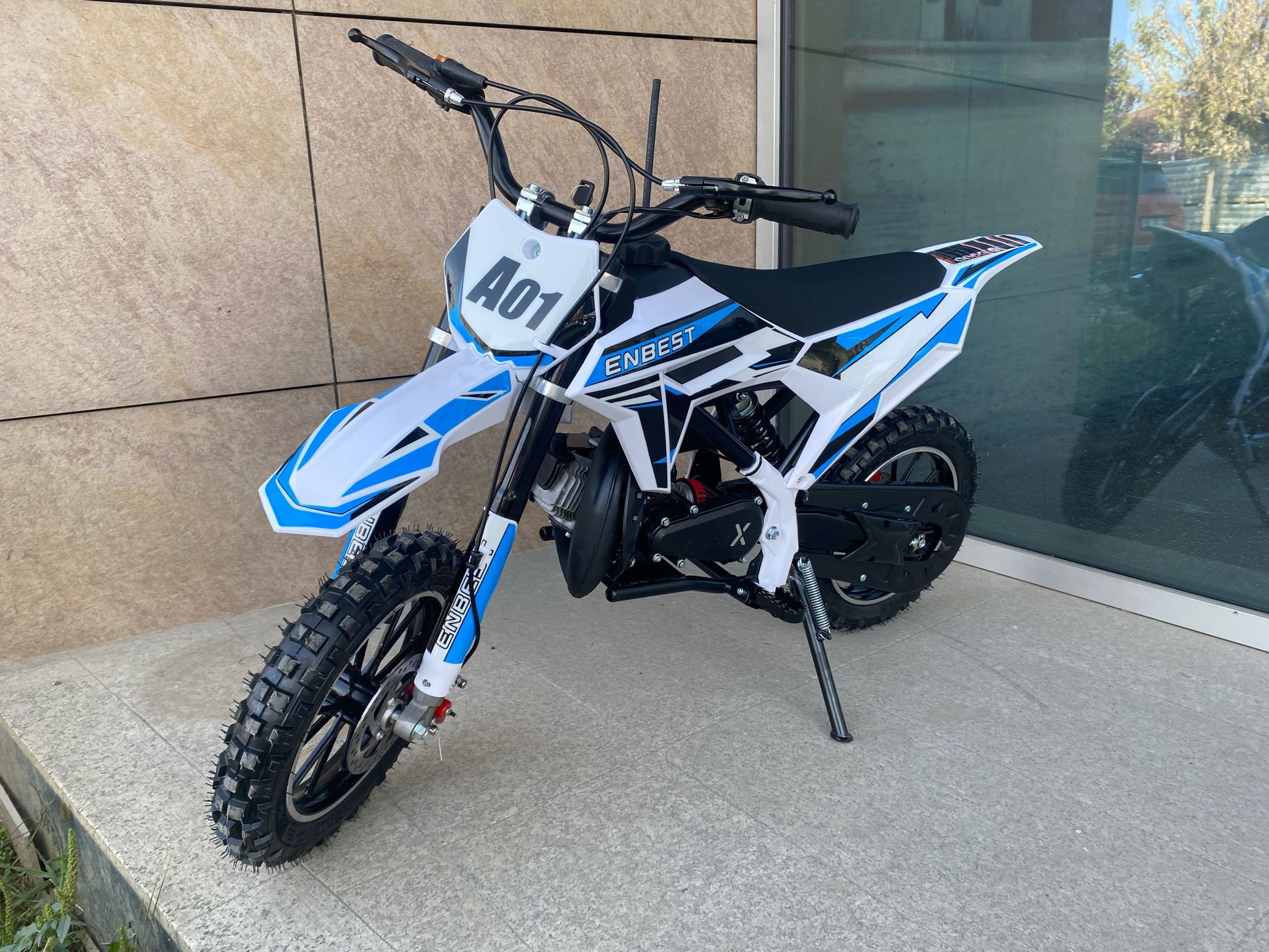 POCKET BİKE 50 CC CROSS ÇOCUK MOTORU MAVİ-BEYAZ