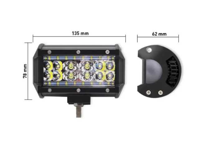 Knmaster Hügel 84W Kırmızı Sarı Renk Bar Tipi Led Sis Farı