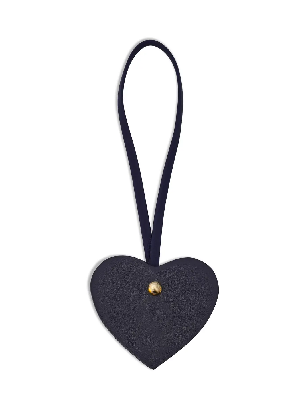 Personalized Large Heart Charm – Navy | So Studio