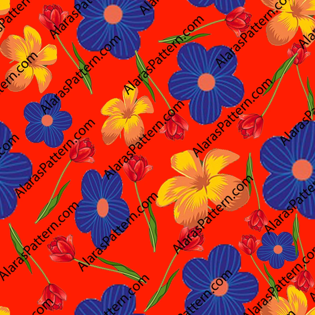 colour flowers patterns
