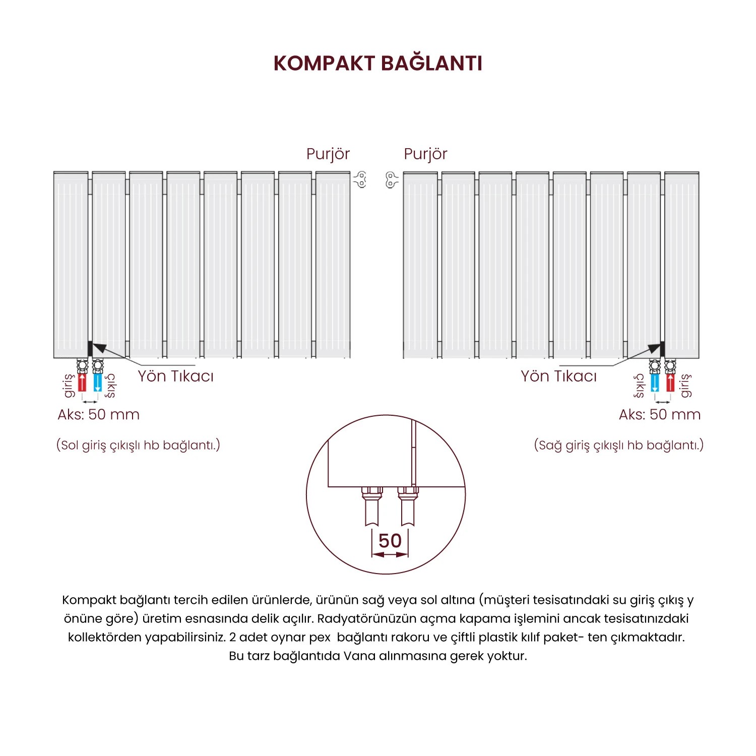 Amber Vertical Silver Grey Aluminum Radiator