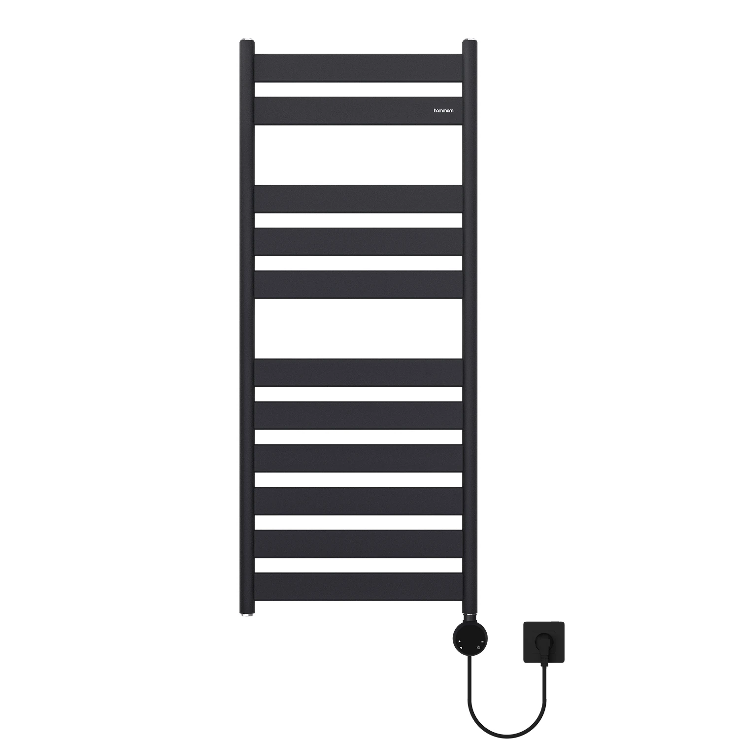 1200x500mm 500W Elektrikli Karbon Çelik Havlupan Silk Patern Black Lara