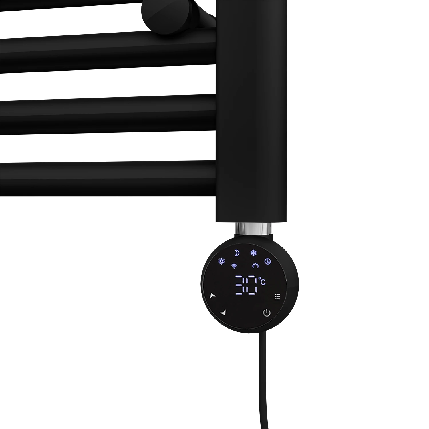 1200x500mm 500W Elektrikli Karbon Çelik Havlupan Silk Patern Black Alya