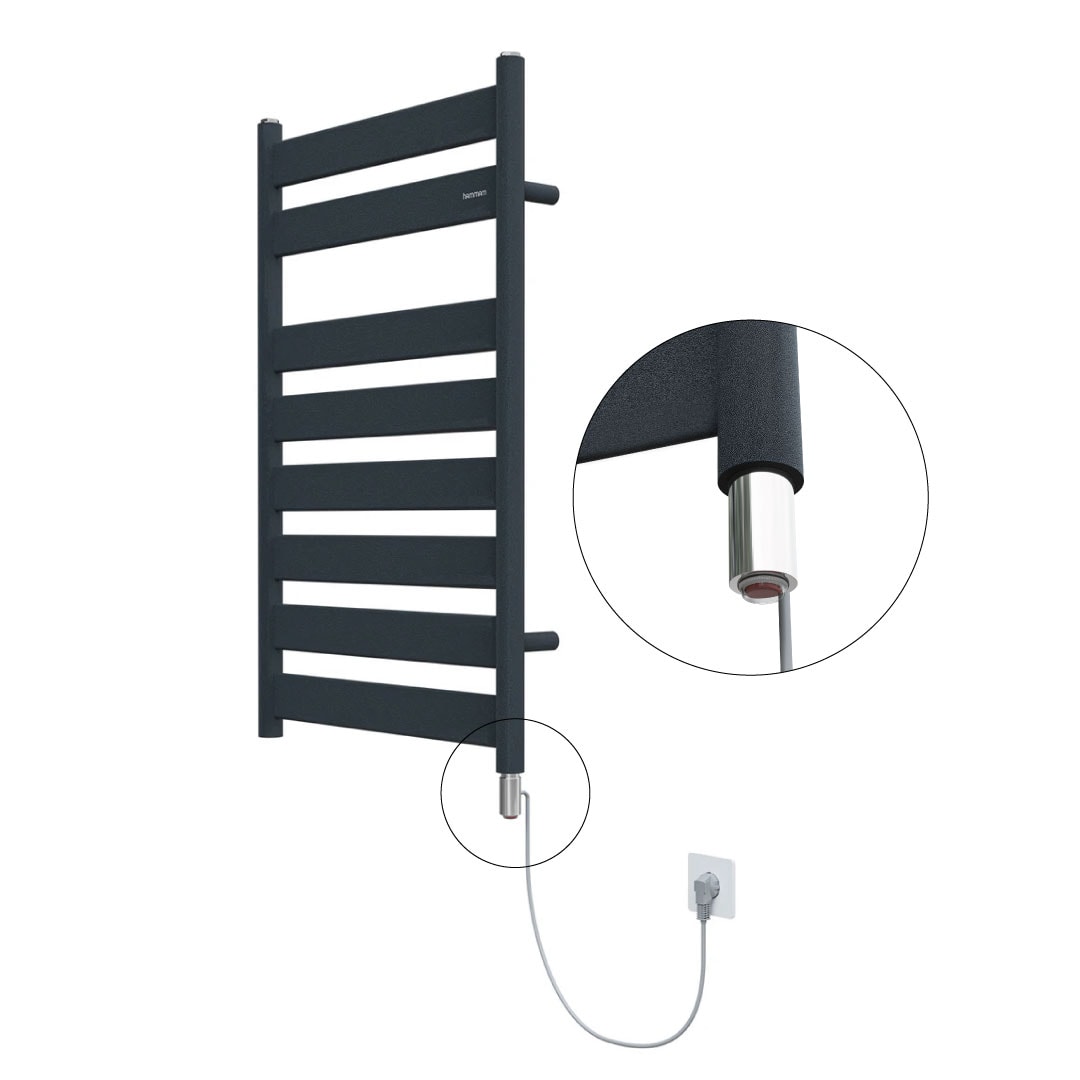 800x500 400W Electric Towel Warmer Lara Anthracite
