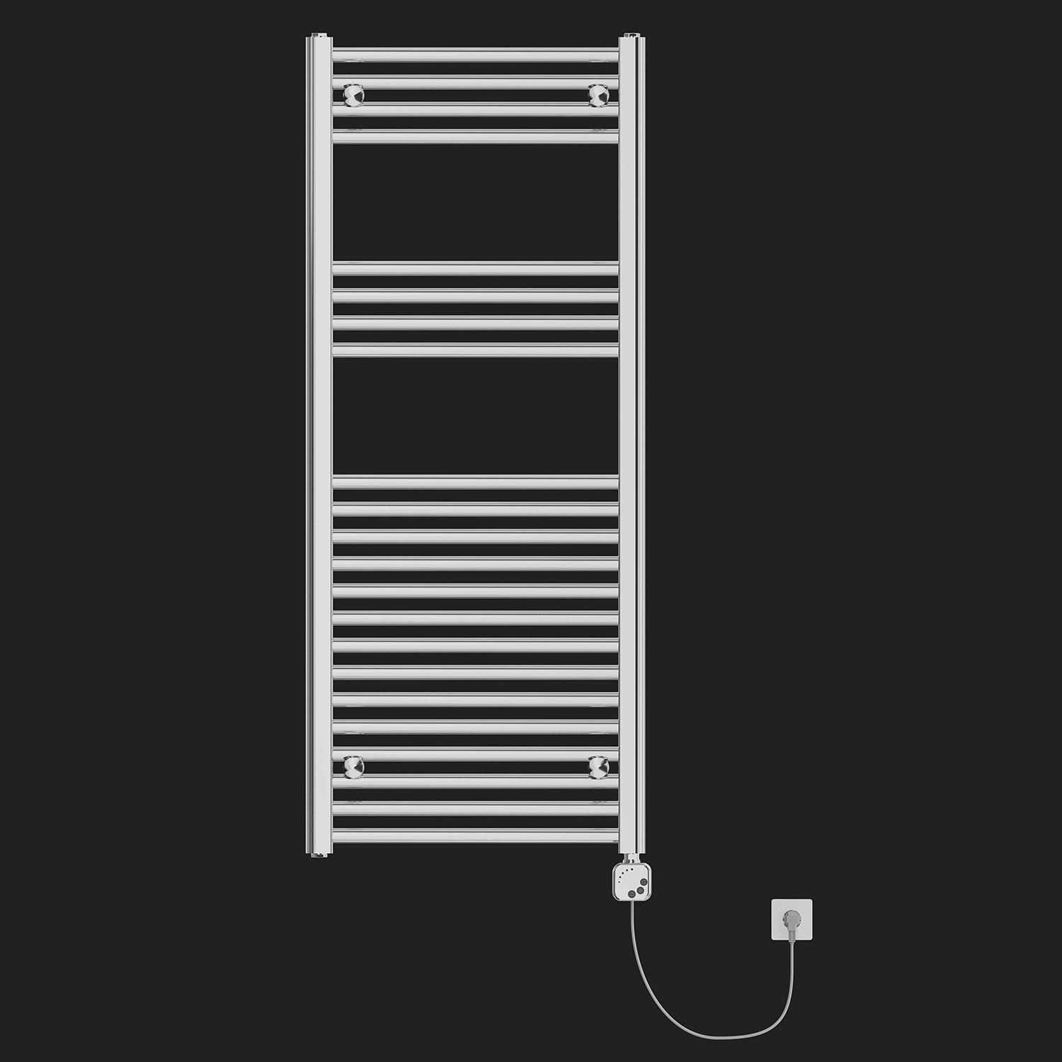 1200x500mm 500W Elektrikli On-Off Butonlu Karbon Çelik Havlupan Alya Krom