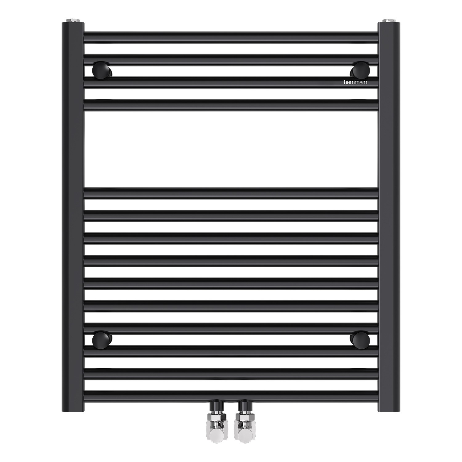 688x600 mm Alya Black Towel Warmer Center Connection