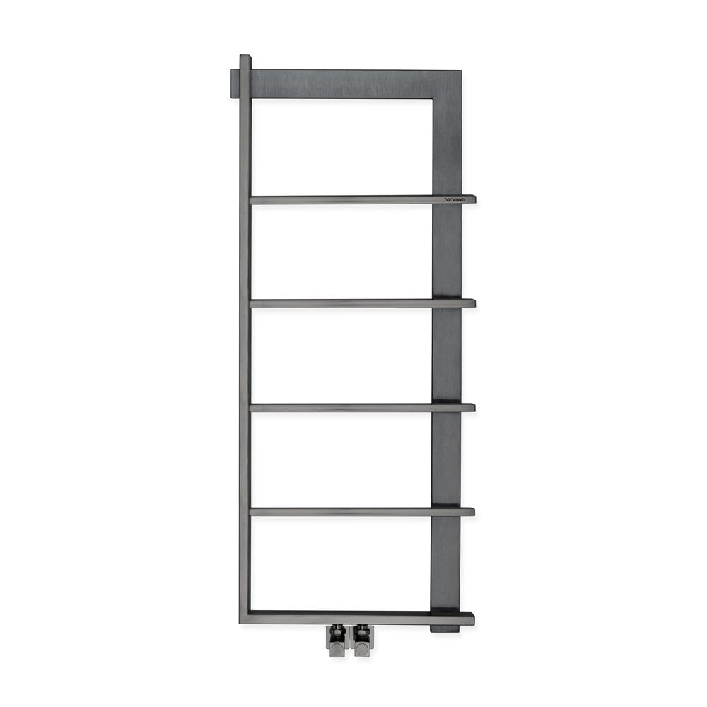 Step brusheded Matt Inox Parlak Black Chrome Towel Warmer