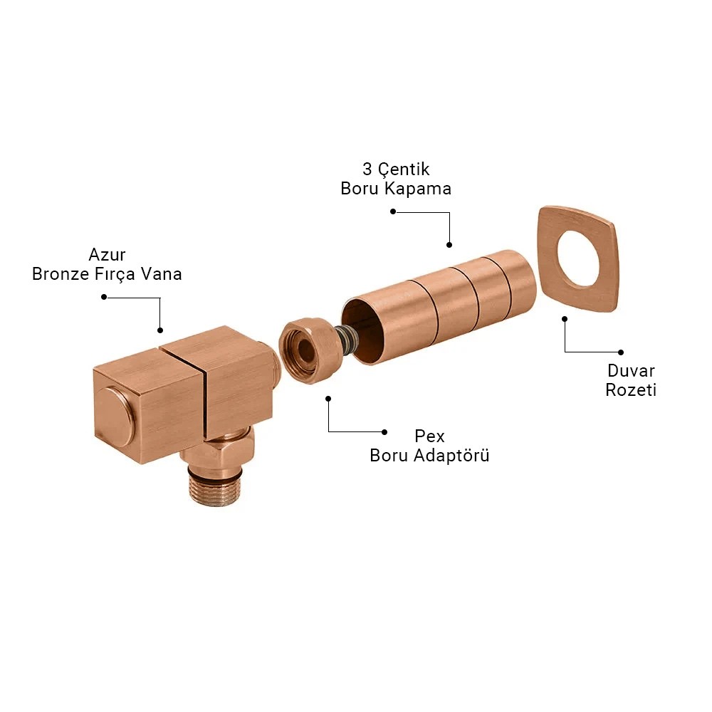 Azur Corner Brush Bronze Valve Package