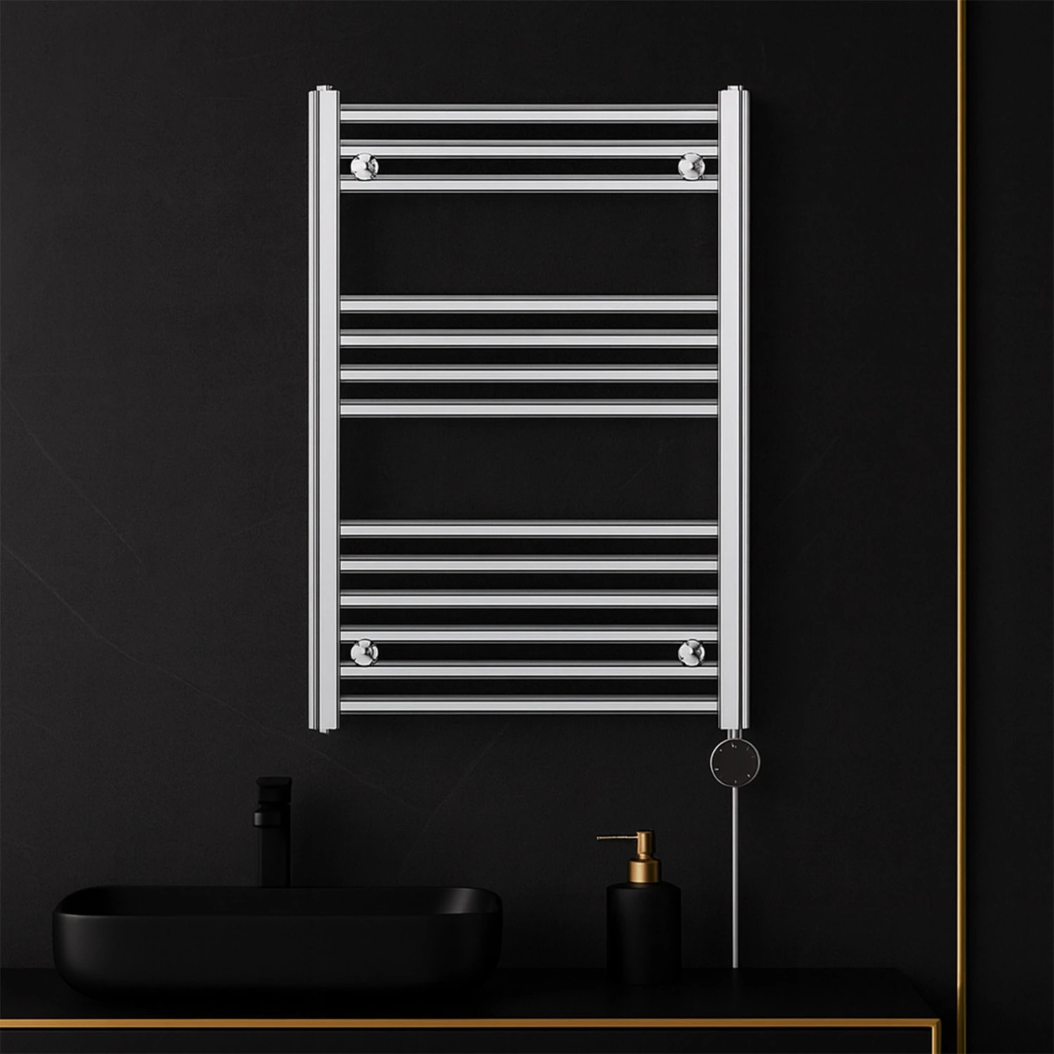 800x500mm Alya Krom Çok Borulu Elektrikli Havlupan