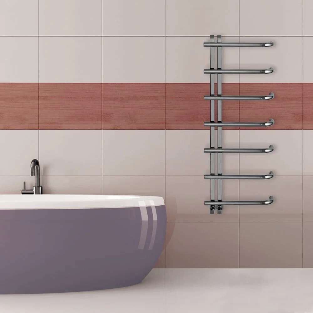 Porto Polished Black Chrome Towel Warmer