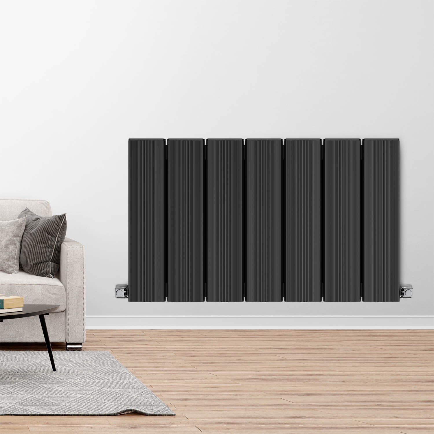 500x835 Arnika Matt Black Radiator