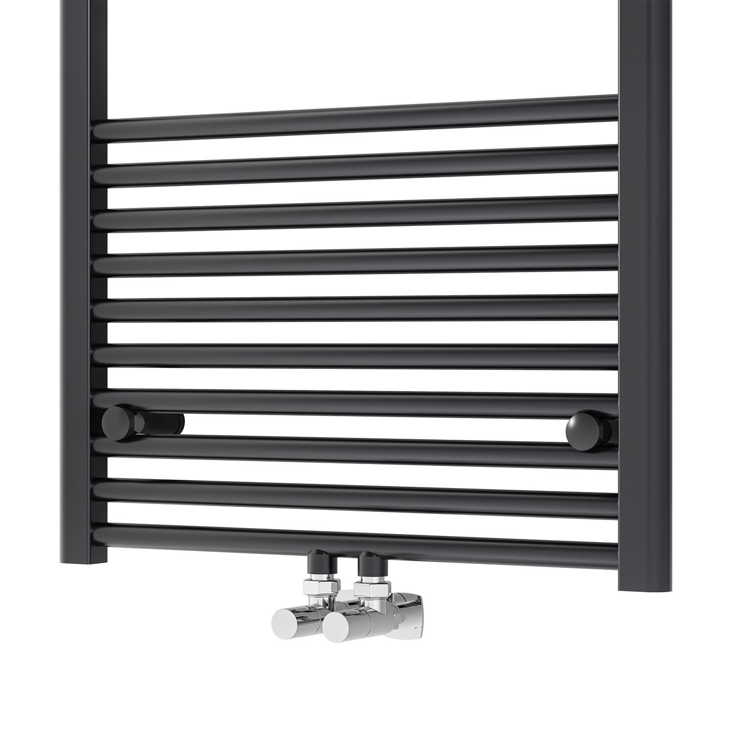 688x600 mm Alya Black Towel Warmer Center Connection