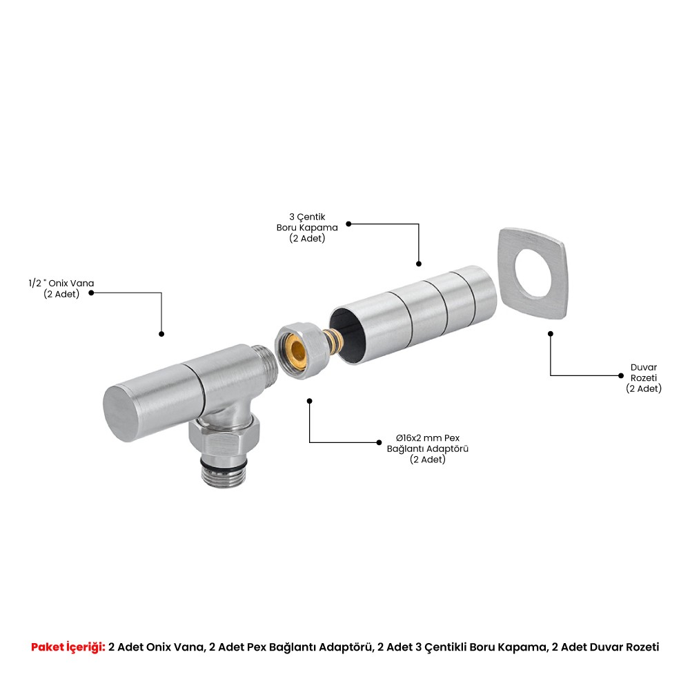 Onix Corner Brushed Surface Valve Package