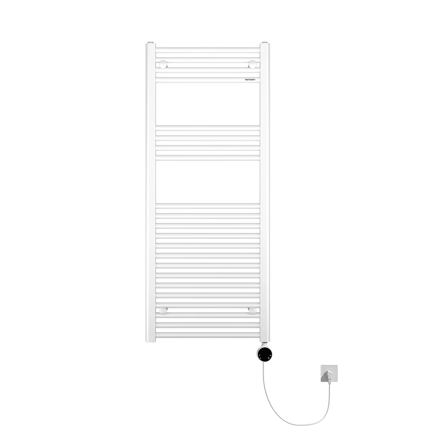 1200x500mm Alya Beyaz Çok Borulu Elektrikli Havlupan