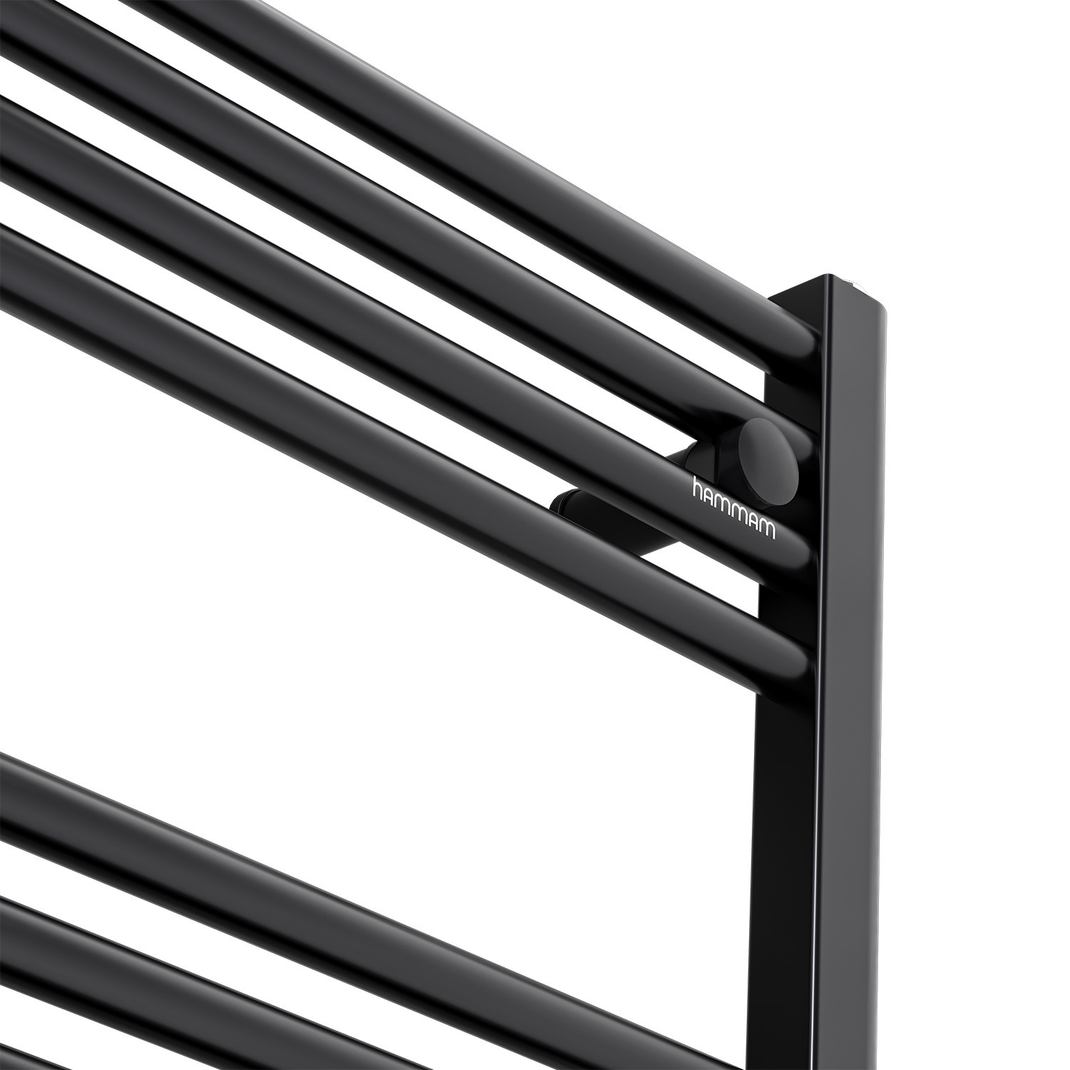 688x600 mm Alya Black Towel Warmer Center Connection